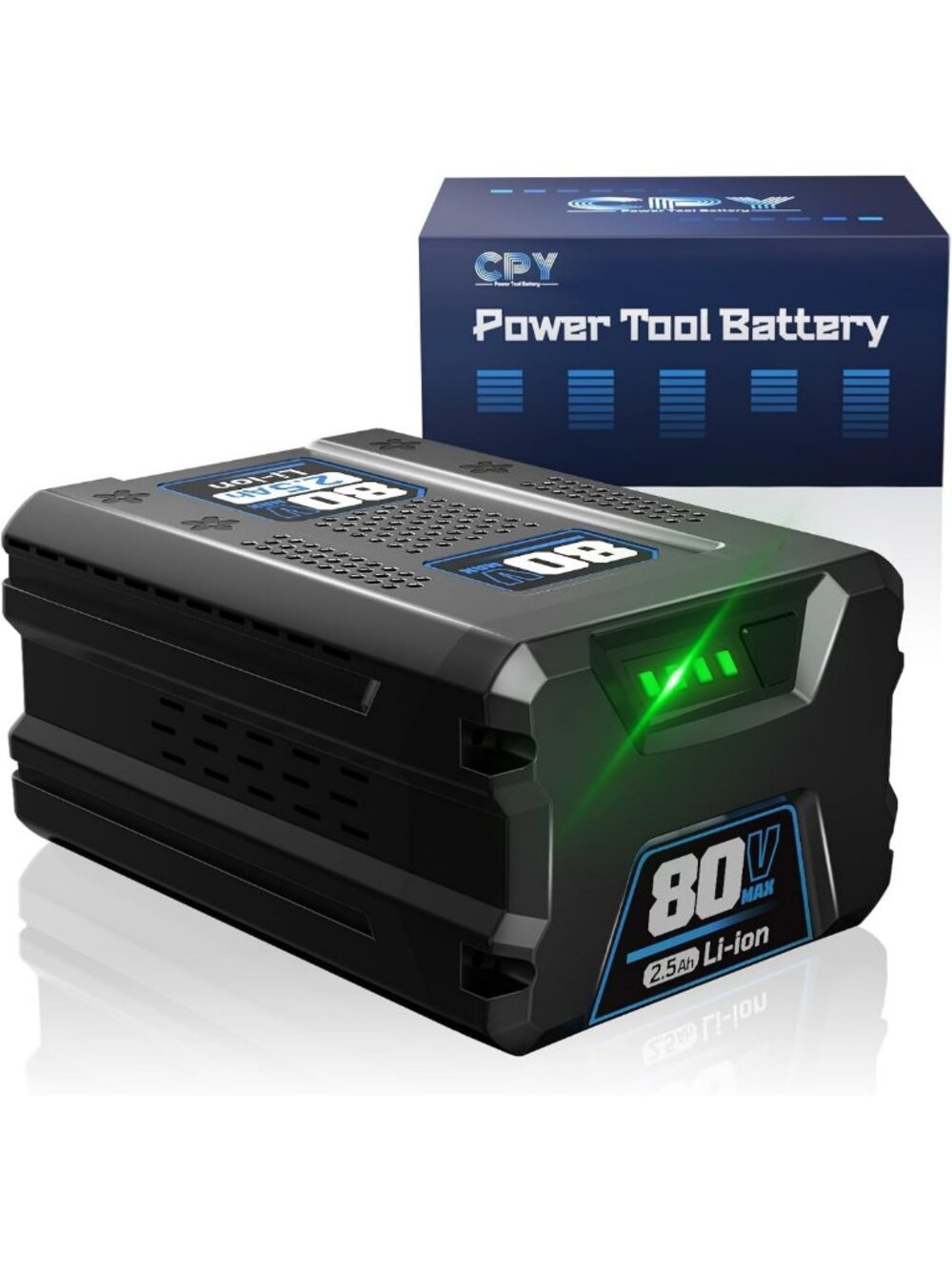 High Capacity 80V Lithium Battery Replacement for Cordless Power Tools - 2.5Ah